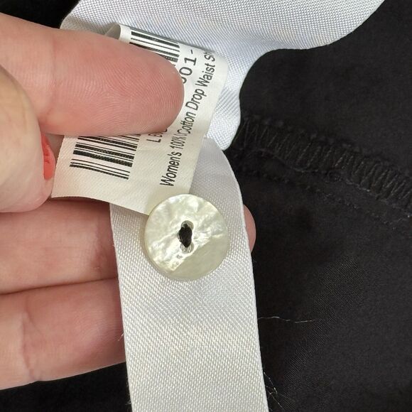 Quince 100% Organic Cotton Poplin Drop Waist Shirt Dress M Black Capsule Minimal - Picture 15 of 15